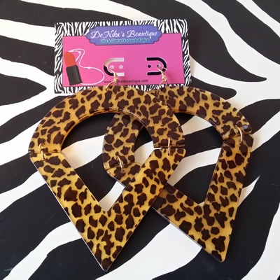 Leopard print earrings
