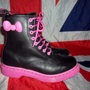 RARE Sanrio Hello Kitty x Dr Martens Pink & Black Bows*UK 4*EU 37*US 6*-3