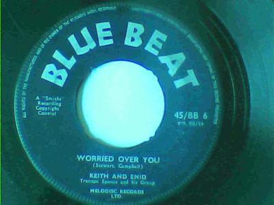 Worried over you/everything will be alright-keith & enid-blue beat records-7"-good