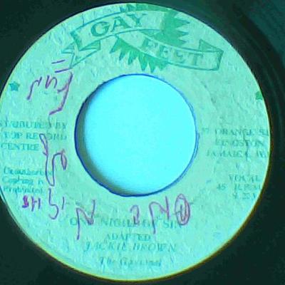 One night of sin/version-jackie brown/the gaytones-gay feet records-7"-good