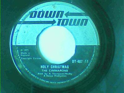 Holy christmas/silent night/white christmas-the cimmarons-down town records-7"-good