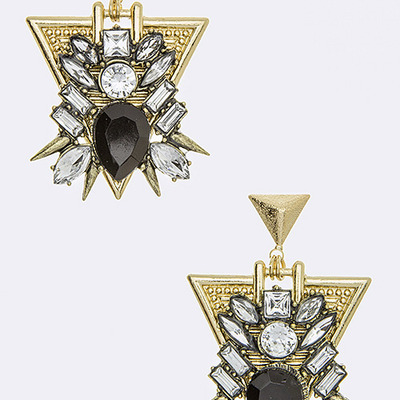 Crystal triangle earrings