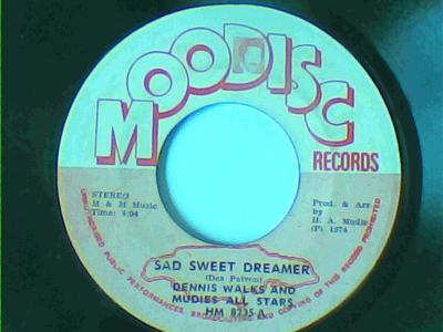 Sad sweet dreamer/sweet & sour version-dennis walks and mudies all star-moodisc records-7"-good