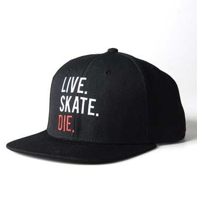 Live.skate.die. black - snap back hat