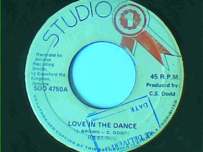 Love in the dance/part 2-jim brown-studio 1 records-7