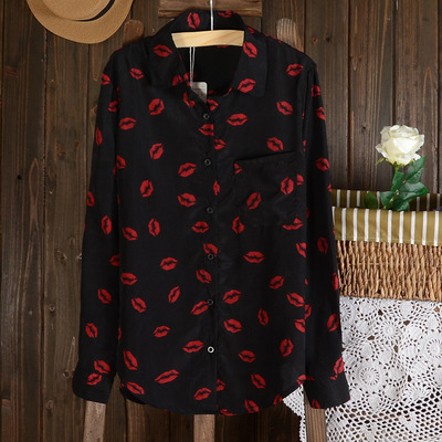 Long sleeve chiffon casual blouse 