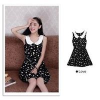 Doll Collar Sleeveless Cute One-piece Vest Mini Dress - Thumbnail 1