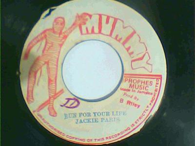 Run for your life/version-jackie paris-mummy records-7"-vg
