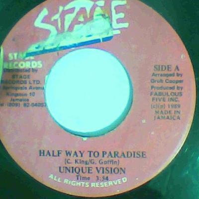 Half way to paradise/version-unique vision-stage records-7"-vg