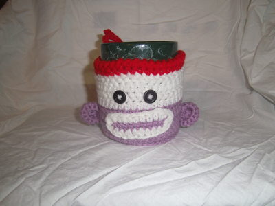 Sock monkey coffee mug