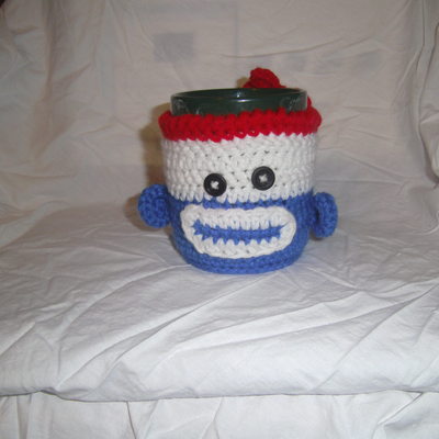Sock monkey coffee mug
