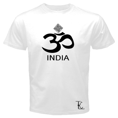 "discover india" qr code t-shirt  *also available in women's white