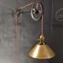 Vintage Industrial Style Pulley Lamp-2