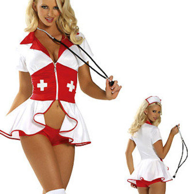 Pin-up naughty nurse costume