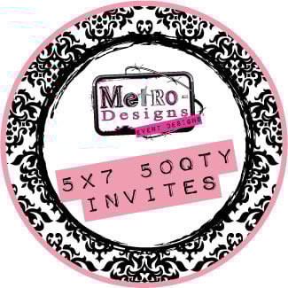 Buyer Choice - 50 qty Printed 5x7 Invitations