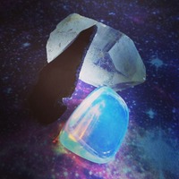 Quartz, Obsidian Arrowhead, Opalite Set - Thumbnail 1