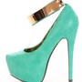 Sea Green Ankle Strap Heels-1