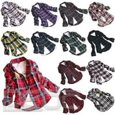  button down casual lapel shirt plaids checks flannel shirt