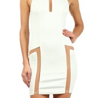 Embellished side dress with mesh panels  - Thumbnail 2