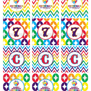 Rainbow Birthday Party- Favor Tags