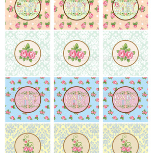 Shabby Chic Baby Shower - Favor Tags