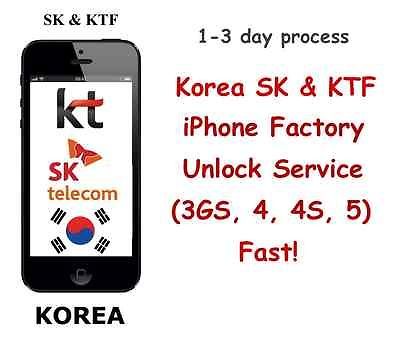 KOREA SF /KT  IPHONE UNLOCK /3GS/4/4s/5/5s/5c