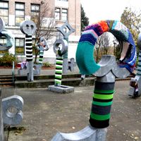 Women's Black  Seattle Theme QR Code T-Shirt  *Also Available in Men's Black - Thumbnail 4