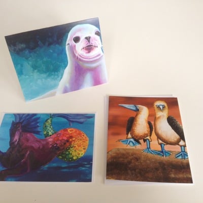 Greeting card set "creatures"