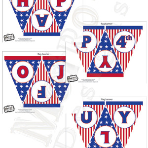 4th of july banner- digital file - Thumbnail 2