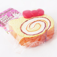 Rare* Jumbo Sanrio HK Cream Roll Cake Squishy (licensed) - Thumbnail 3