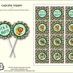 Jungle Baby Shower - Favor Tags