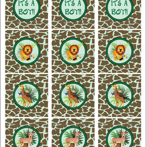 Jungle Baby Shower - Favor Tags