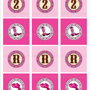 Cowgirl Birthday - Favor Tags