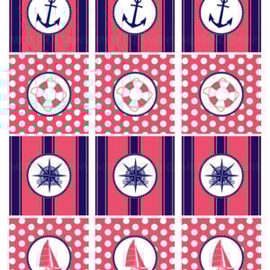 Sailor Birthday - Favor Tags