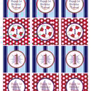 Sailor Birthday - Favor Tags