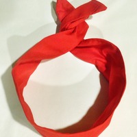 "Ava" Red Wired Headband - Thumbnail 1