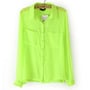 Long Sleeve Chiffon Blouse - Thumbnail 2