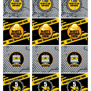 Construction Party - Favor Tags