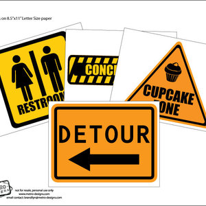 Construction Party Signs - 30qty