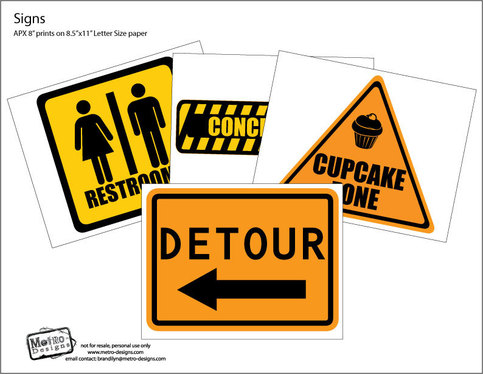 Construction Party Signs - 30qty