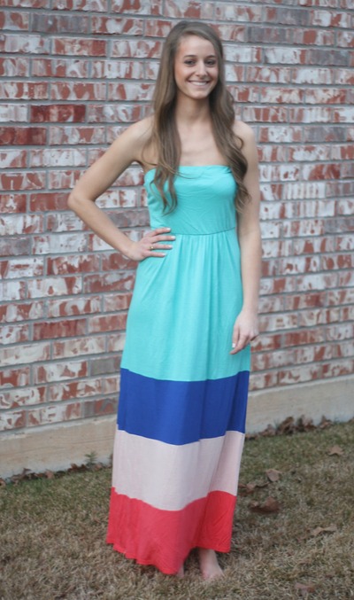 Colorblock Maxi Dress