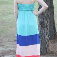Colorblock Maxi Dress - Thumbnail 2