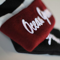 Ocean Grown Pom Beanie In Maroon  - Thumbnail 1