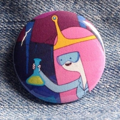 Princess bubblegum pinback button