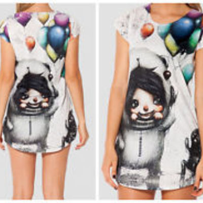 Naoki's big cartoon short sleeve top