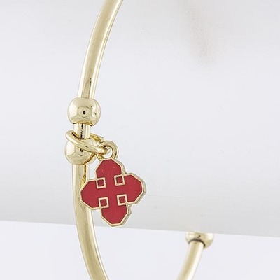 Clover charm cuff