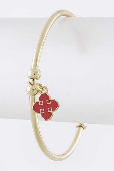 Clover Charm Cuff