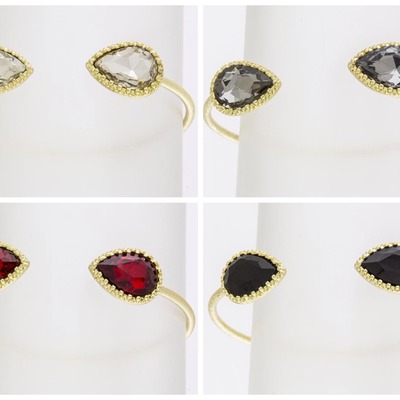 Yasi crystal teardrop cuff