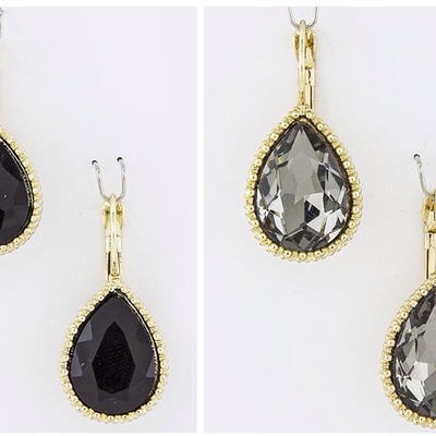 Yasi crystal teardrop earrings