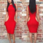 Reveal Me Red Dress - Thumbnail 1